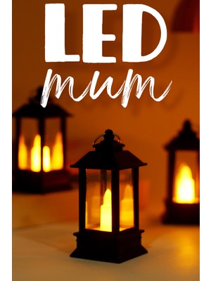 3 Adet LED Mum Mini Dörtgen Tip Pil Dahil Dumansız Alev Ledli Yapay Dekoratif Mum Işığı Siyah PT434