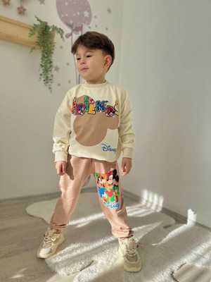 Narin Kids Disney Friends Detaylı 2 Iplik Erkek Çocuk Tarz Eşofman Takımı