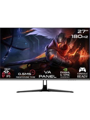 Gameon GOPS27180VA 27" 180Hz 0.5 Ms Fhd Fast Va HDMI 2.0 Gsync & Adaptive Sync Gaming Monitör