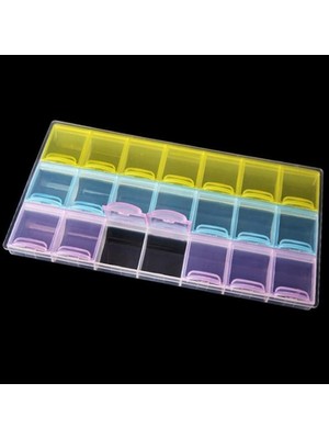 Gaman 21 Bölmeli Ilaç Saklama Kutusu Mini Organizer Kutu