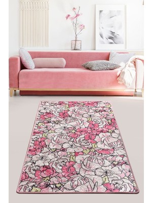 Chilai Home Rosa Pink Djt Çap 100 cm Dekoratıf Halı