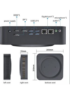 Techstorm Falcon i9 12900H Cpu 64 GB DDR5 Ram 2 TB Depolama Nvidia RTX 4050 Ekran Kartlı Gaming Mini PC