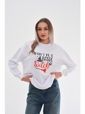 Witch Ekru Oversize Kazak | Sweatshırt