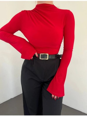 Kadın Ispanyol Kol Büzgülü Bluz