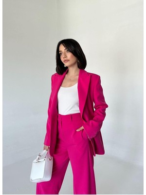 Vuntal Butik Blazer Takım Elbise Tek Düğme Ceket Pantolon