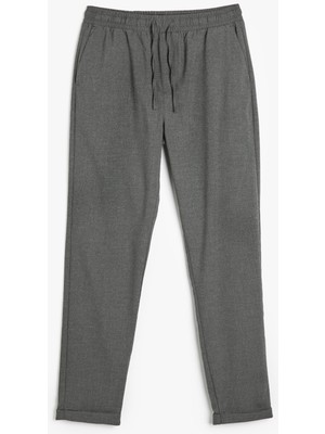 Koton Viskon Karışımlı Beli Bağcıklı Chino Cep Detaylı Eşofman Pantolon