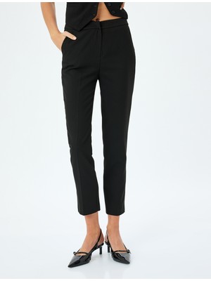 Yüksek Bel Slim Fit Cigarette Pantolon