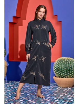 Cossy By Aqua Kadın Antrasit Boy Fermuarlı Elbise 25389