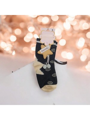 Gigi Giyim Yıldız Detaylı Kız Çocuk Patik Çorap