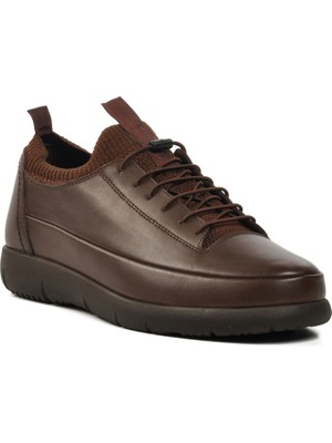 Ayakmod Kahverengi Hakiki Deri Erkek Günlük Ayakkabı