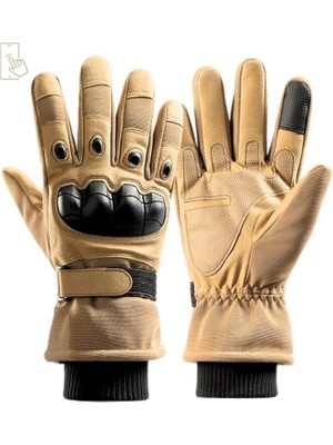 Single Sword Rüzgar Soğuk Geçirmez Suya Dayanıklı Dokunmatik Eldiven-  Taktik ve Motosiklet Eldiveni