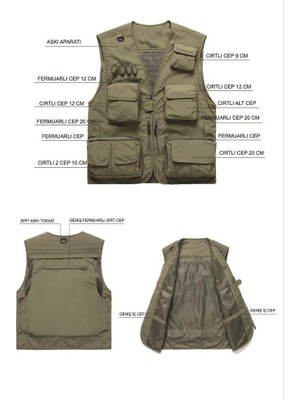 Single Sword 15 Cepli Çok Amaçlı Avcı Sporcu Yeleği - Outdoor Fileli Yelek