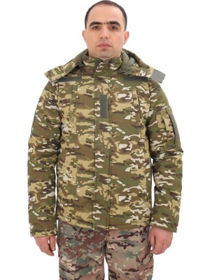 Single Sword Su Geçirmez Kamuflaj Erkek Softshell Parka