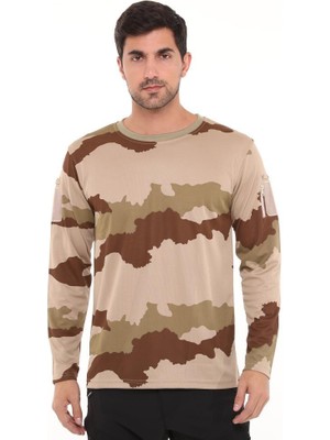 Single Sword Bisiklet Yaka Kamuflaj Desen Pamuklu Erkek T-Shirt Renk: Ç.kamuflaj Beden: L Modeli
