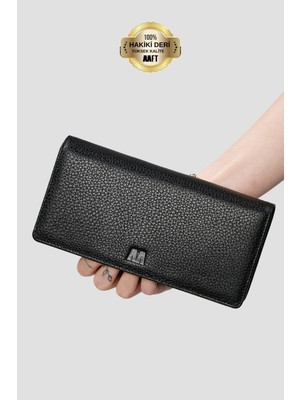 Mft Leather Hakiki Deri Unisex Telefon Bölmeli Cüzdan | Golden 3367