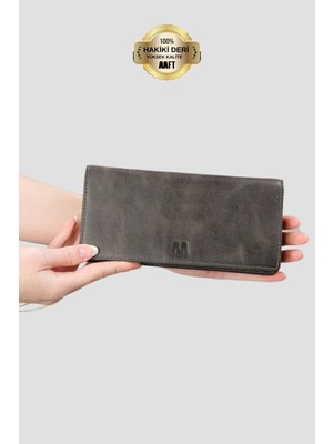 Mft Leather Hakiki Deri Unisex Telefon Bölmeli Cüzdan | Golden 3367