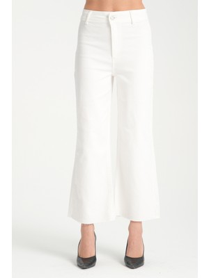 Kadın Bol Paça Denim Pantolon 6663