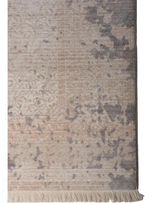 Gabardin Halı 7/24 Vintage Tarzı 160 x 235 Toz Barındırmaz Viskon Halı 095-GRİ