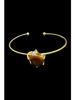 Sertifikalı Jasper Doğal Taş Kelepçe Bileklik Ayarlanabilir Tasarım