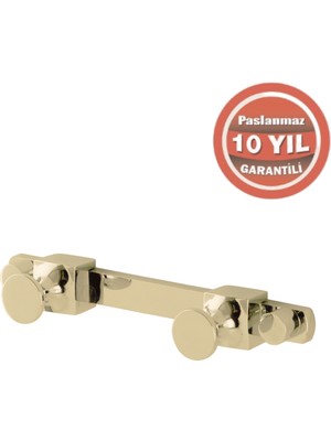 Çelik Banyo Paslanmaz Pirinç Mercan 2’li Bornozluk Altın Sarı Gold