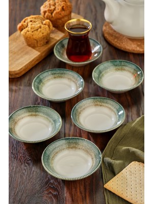 Cooker 6'lı Çay Tabağı Seti | 6 Farklı Şık Desen | Dayanıklı ve Modern Tasarım