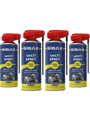 Sibax Pas Sökücü Çok Amaçlı Multi Sprey 400ML Kobra Başlık  X4 Adet