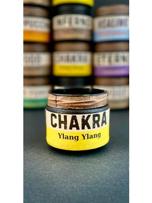 Stworkshop Chakra: Özel Tasarım Ylang Ylang Kokulu Mum, 250 gr Doğal Vegan Soya Wa x  Mum