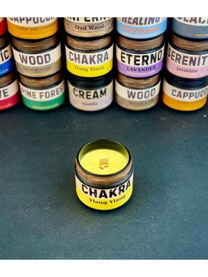 Stworkshop Chakra: Özel Tasarım Ylang Ylang Kokulu Mum, 250 gr Doğal Vegan Soya Wa x  Mum