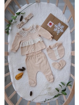 Mymio Dantelli Tokalı Hastane Çıkış Seti