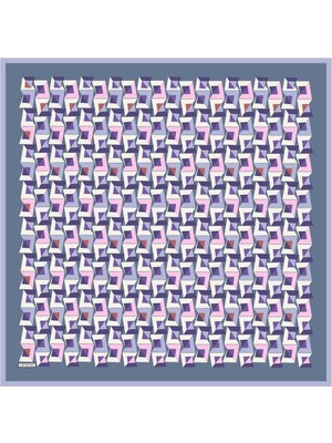 Armine Nostalji Tivil İpek Eşarp 8720 - 51 Mor Karışık Desen