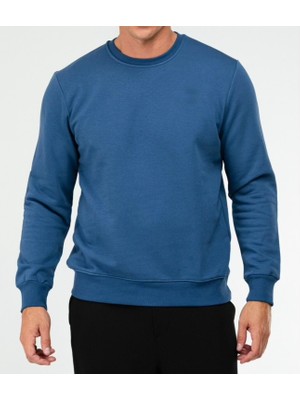 Mavi Regular Pamuklu Bisiklet Yaka Basic Erkek Sweatshirt