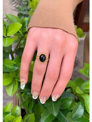 Bayar Gold 14 Ayar Altın Mini Onix Bükme Tel Yüzük