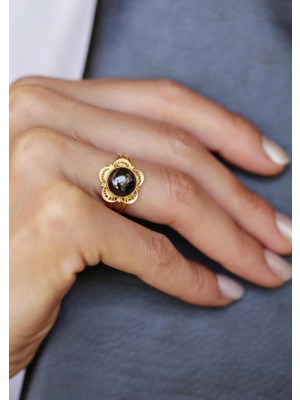 Bayar Gold Oniks Taşlı Yüzük
