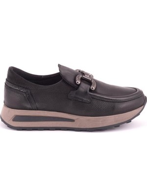 Mammamia D24KA-3260 Kaymaz Tokalı Loafer Deri Kadın Ayakkabı