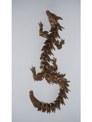 Eklemli Ejderha 3 Renkli 48 Cm - Dekoratif 3D Maket Hediyelik 2,5cm