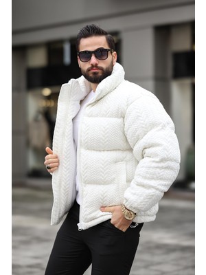 Rhones Erkek Dik Yaka Kışlık Örme Mont