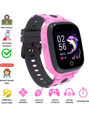 Jetzu 4g Görüntülü Konuşma Özellikli ve Gps Konum Takipli Sim Kartlı Akıllı Çocuk Saati (Btk Kayıtlı-Yerli Üretim)