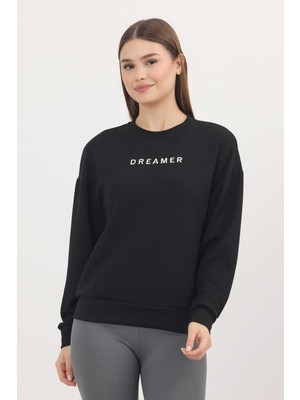 Rays Siyah Dreamer Nakış Detay  Sweat 4004