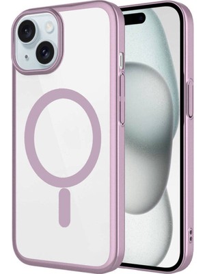 Apple iPhone 15 Plus Için Uyumlu Kılıf Wireless Şarj Özellikli Sert Pc Mat Riksos Magsafe Kapak
