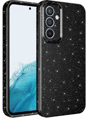Samsung Galaxy S24 Plus Için Uyumlu Kılıf Kamera Korumalı Simli Lüks Koton Kapak
