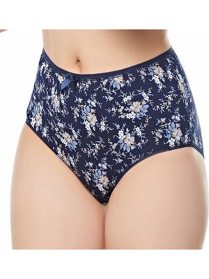 Belinay Kadın Beyaz Desenli Yüksek Bel Külot 4 Adet