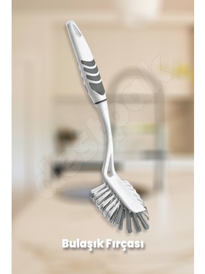 Destpak 3'lü Fırça Seti - Banyo, Lavabo ve Bulaşık Fırça Seti - Bulaşığa Ayrı Banyoya Ayrı Fırça