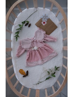 Bebezade Dantelli Kadife Elbise