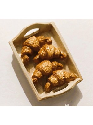 Kruvasan Tepsi Magnet Silikon Kalıp K-1403, Taş Tozu Polyester Sabun Alçı Mum Kalıbı