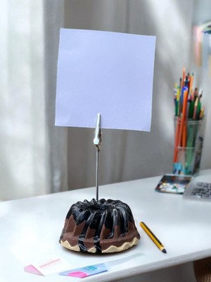 Perazayn Dilimli Çikolatalı Kek Temalı Fotoğraf Not Tutacağı