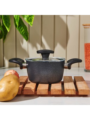 Thermoad Festy Derin Tencere - Siyah - 14 cm