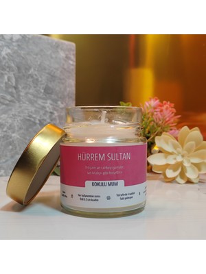 Hürrem Sultan Esanslı Doğal Soy Wax Kavanoz Mum | Premium Seri