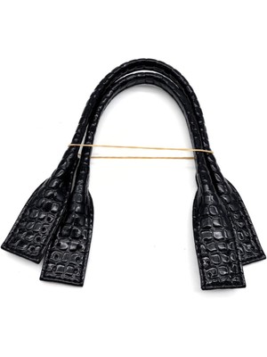 Angel Çanta Aksesuar Pelikan Model Kısa Çanta Sapı Croco Desen Rugan Siyah Renk