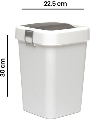 Motek Comfort Dust Bin Beyaz Çöp Kovası - 8 Lt