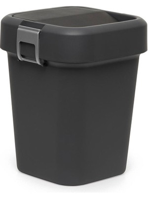 Motek Comfort Dust Bin Siyah Çöp Kovası - 8 Lt